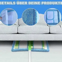 3-pack, Blå Swiffer Sweeper-kompatibla, återanvändbara ersättningsdukar White