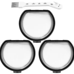 4-pack Borstar och Tvättsbara Motorfilter för Qx9-1-50ib Askqx9 Filter Dammsugare Delar Tillbehör