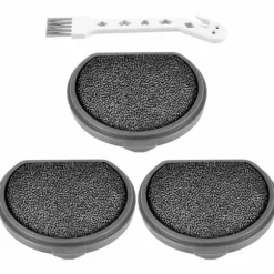 4-pack Borstar och Tvättsbara Motorfilter för Qx9-1-50ib Askqx9 Filter Dammsugare Delar Tillbehör