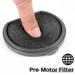 4-pack Borstar och Tvättsbara Motorfilter för Qx9-1-50ib Askqx9 Filter Dammsugare Delar Tillbehör