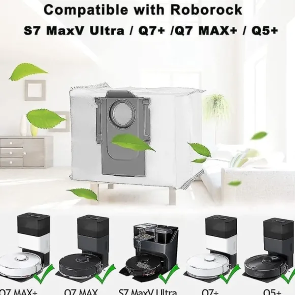 12-pack dammsugarpåsar för Roborock Q7 Max / Q7 Max+ / Q7 Max Plus