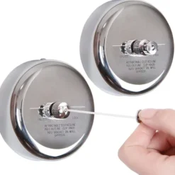 2-pack hållbart 304 rostfritt stål infällbar klädstreck med