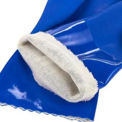 2-pack Hushållshandskar Bomullsfodrade Diskhanskar Diskmaskinshandskar Gummihandskar Köksredskap, Blå