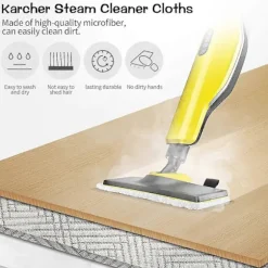 5-pack Karcher Ångrengöringsdynor, Karcher Ångrengöringstillbehör, Kompatibel med Karcher Easyfix Sc2 Sc3 Sc4 Sc5-serien Karcher Ångrengörare Cl