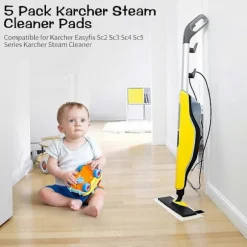 5-pack Karcher Ångrengöringsdynor, Karcher Ångrengöringstillbehör, Kompatibel med Karcher Easyfix Sc2 Sc3 Sc4 Sc5-serien Karcher Ångrengörare Cl