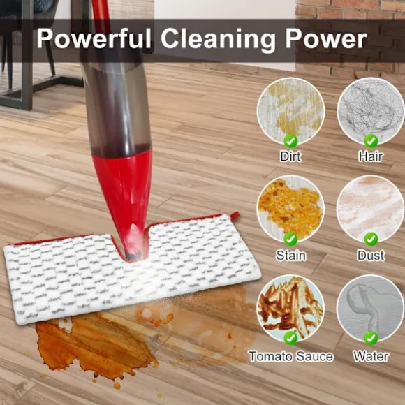 3-pack Mikrofibermoppdynor, dubbelsidig rengöring, våt eller torr användning, kompatibla med Vileda ProMist MAX Spray Mop Replacement