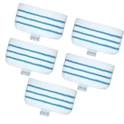 5-pack Mop Pads Ersättning för Black + Decker Ångmopp FSM1610/ FSM1630 Tvättsbara Mopp Pads Tillbehör [DB] 5 pcs