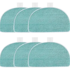 6-pack moppdynor för Leifheit Clean Tenso Power 2.0 ångmopp, mikrofiber ångmopp ersättning, S [DB]