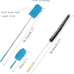 2-pack Radiatorborste Set Radiatorrengöring Värmeelementrengörare Med Trähandtag