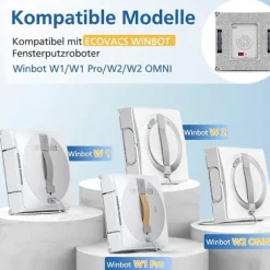 6-pack rengöringspads för Ecovacs Winbot W1 / W1 Pro / W2 / W2 Omni fönsterputsarrobotar, fönsterputsarrobot, tvättbar mikrofiberrengöring [DB]