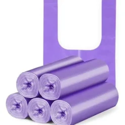 100-pack Tjocka sopsäckar i plast med handtag - Giftfria och luktfria