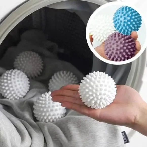 2-pack torkbollar återanvändbara tvättmaskinsbollar flerfärgade en storlek
