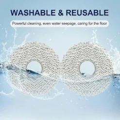 12-pack tvättbara moppdynor för Dreame L10S /L10/ L20 / L30/ X30/ Ecovacs Deebot X2 Omni/ T20 Omni [BR] As Shown