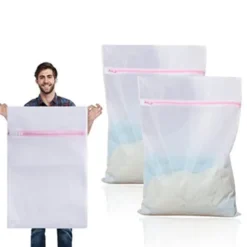 2-pack tvättnät 80cm x 60cm Stor tvättpåse för tvätt