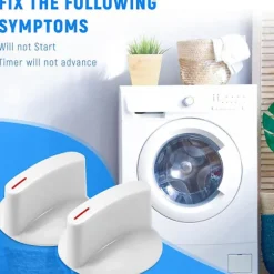2-pack WH1X2721 Torktumlarknapp, ersättning för Hotpoint GE torktumlare