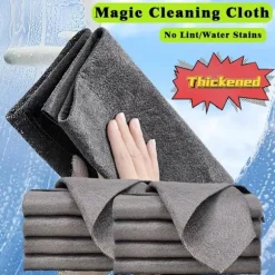5PCS Tjockare magisk rengöringsduk utan vattenmärke Glasduk Återanvändbar Fönster Glas Rengöringsduk trasa Kökshandduk