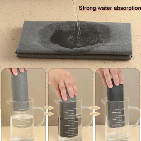 5PCS Tjockare magisk rengöringsduk utan vattenmärke Glasduk Återanvändbar Fönster Glas Rengöringsduk trasa Kökshandduk