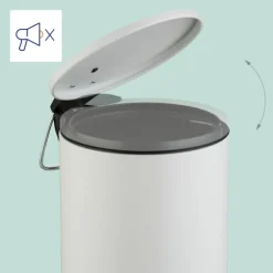 Pedalhink till badrummet, 3 l – mjukstängande, handsfree