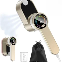 [PL】Rese Mini Steamer Portabel LED Klädångare - 6 Smarta Lägen - 9s Express Uppvärmning - 1200w Klädångare - Guld