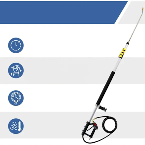 PowerReach ProMax 6.3M Teleskopisk Tvättlans – 4000 PSI | 7 Munstycken | Kompatibel med M22, QC 3/8"