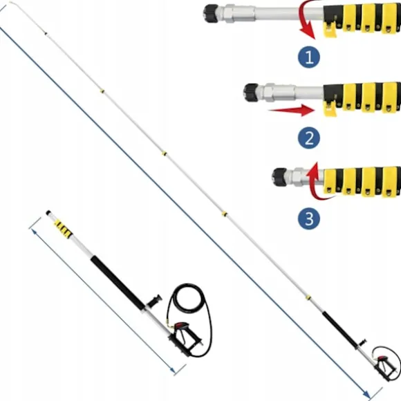PowerReach ProMax 6.3M Teleskopisk Tvättlans – 4000 PSI | 7 Munstycken | Kompatibel med M22, QC 3/8"