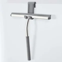 Premium Duschsqueegee i Rostfritt Stål, Hängande Utan Borrning, Sil
