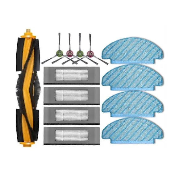 Reservdelar och tillbehör till Ecovacs Deebot N8 / N8+ / N8 Pro+ / N8 Pro+ Plus - Huvudsidoborste, HEPA-filter, Mopptrasa