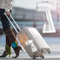 Resesånggenerator 1400W Bärbar Resekläder Strykjärn med 250ml Vattentank, Idealisk för Hem och Resor Resesånggenerator Vit