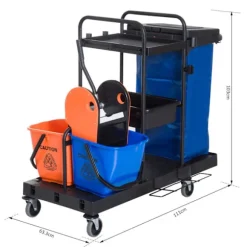 Rootz rengöringsvagn - svart, blå, orange - metall, PP, tyg - 43