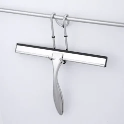 Rostfri duschskrapa, 25 cm duschskrapa utan borrning