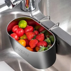 Rostfritt Stål Diskbänksil Korg Multifunktionell Skräpfilter för Kök och Badrum—max