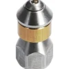 Roterande Munstycke för Trycktvätt, Rörrengöring, 1/8" IG Inlopp, 3 x 0,8 mm - 050, Rostfritt Stål/Mässing