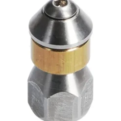 Roterande Munstycke för Trycktvätt, Rörrengöring, 1/8" IG Inlopp, 3 x 0,8 mm - 050, Rostfritt Stål/Mässing
