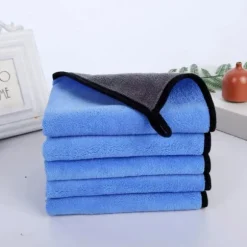 RYI 6-pack, 2-lagers förtjockade handdukar, luddfria superabsorberande handdukar, 40x30 cm