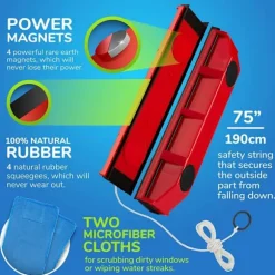 S-1 Magnetisk fönsterputs för enkelglasfönster med en tjocklek på 2-8 mm Magnetisk fönsterputs