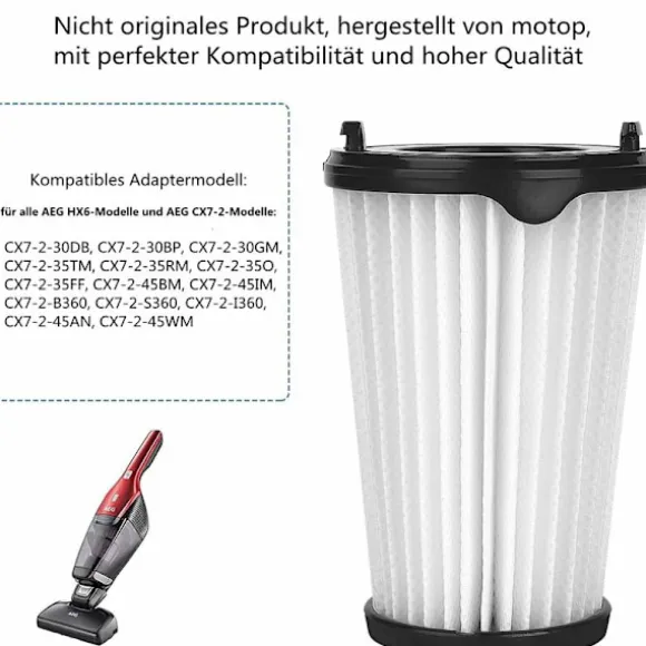 Sats med 4 ersättningsfilter för AEG CX7-2 och Electrolux Ergorapido dammsugare (AEG AEF150, Electrolux EF150)