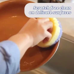 Scrub Daddy Scrub shooting star blandade 3-pack, dubbelsidig skrubbsvamp, alternativ till skurar som inte repar, rengöringssvampar för diskning
