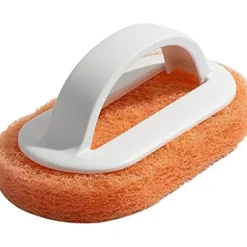 Set med 3 (2 orange + 1 blå) svamp tork kök borste disk borste pottvätt rengöringsborste dekontaminering vägg bad kakel borste svamp block