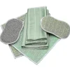 Set med 6 Bambu Mikrofiberdukar för Fönster Speglar Kakel Karosseri Mikrofiber Bambu Glas-jie