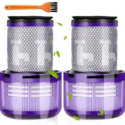 Set med 2 Dyson V12-filter, för Dyson V12 Slim Absolute filterdammsugare, för Dyson V12 filter tvättbara HEPA-tillbehör, Dyson V12 Sl bakre filter