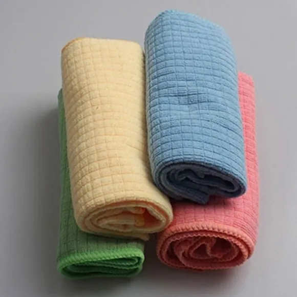 Set med 4 kökshanddukar i mikrofiber, hög absorptionsförmåga, 30x40 cm