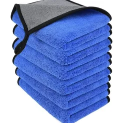 Set med 6 Mikrofiber Rengöringsdukar för Bil tvätt, Hem