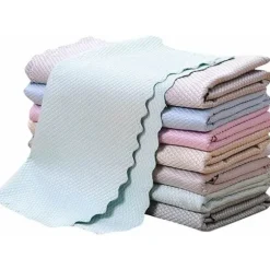 Set med 10 mikrofiberdukar för fiskfjäll, 30 x 40 cm, för rengöring