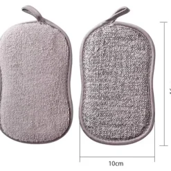 Set med 8 tvättbara disktrasor i mikrofiber, perfekta för non-stick pannor
