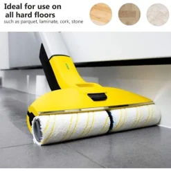 SHINING HOUSE Lämplig för KARCHER/Karcher FC3D FC5 FC7, handhållen skrubbmaskin torkvalsborste, multi-ytborste, gul valsborste, ett par