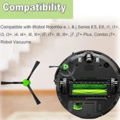 Sidoborstar för IRobot Roomba E, I, & J Serien E5, E6, I1, I1+, I3, I3+, I4, I4+, I6, I6+, I7, I7+, I8, I8+, J7, J7+