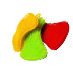 Silikonschwamm Küchenschwamm Reinigungsschwamm multifunktionell (Einzelpack, Rosa)