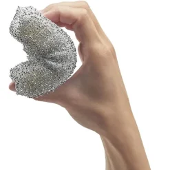 Silverglans Kudde 4-pack Diskborste Svamp Scourge Lurex Svamp Perfekt för beläggning av kastruller, stekpannor, keramiska spisar
