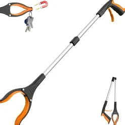 Skräpplockare, KY-Tech 81 cm skräpplockare för vuxna, hopfällbar gripare med magnet, hjälpmedel för funktionshindrade Orange
