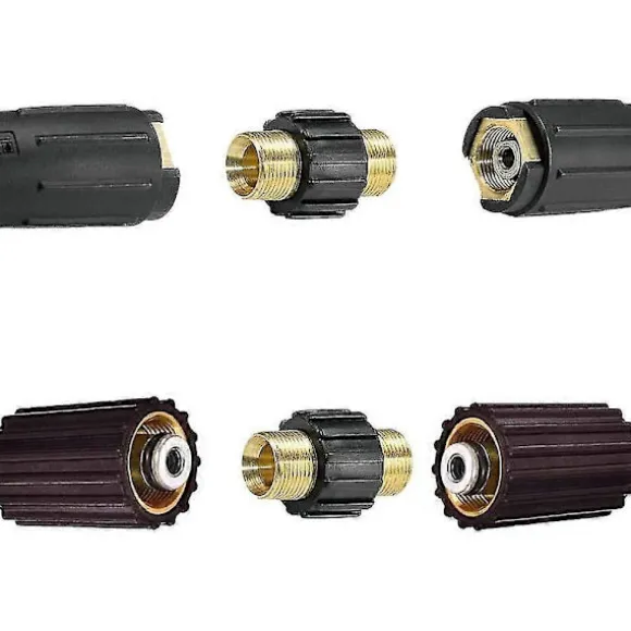 Snabbkoppling för slang, M22 x 1,5 Dubbel hane högtryckstvättadapter Kompatibel Karcher HD & HDs högtryckstvätt (14 mm diameter)